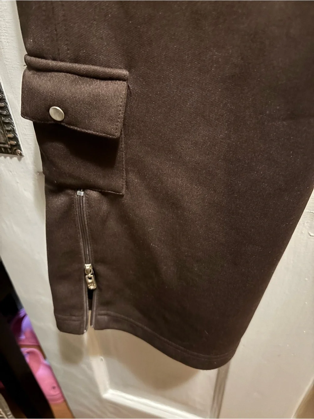 Women’s BCBG Brown Drawstring Casual Cargo-like w/Bling Pants - Picture 10 of 10